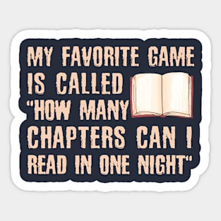 Reading Game Funny Gift For Readers Sticker